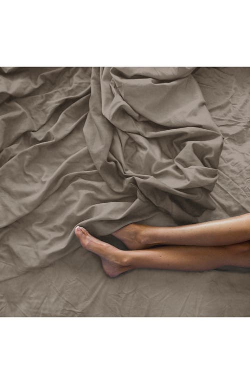 Pillow Guy Soft & Smooth Tencel Duvet Cover 3-piece Set In Sandy Taupe