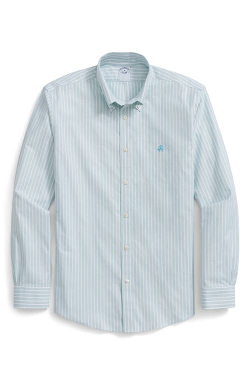 Brooks Brothers Regular Fit Stripe Stretch Button-Down Oxford Shirt Marinebluestp at Nordstrom,