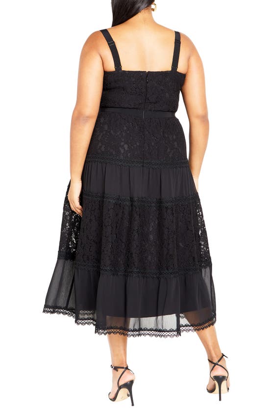 Shop City Chic Rosalyn Sleeveless Lace Maxi Dress In Black