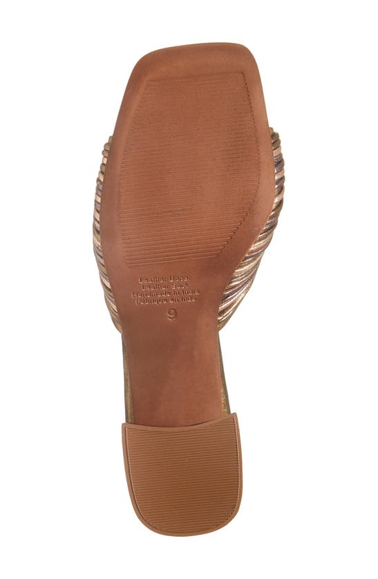 Shop Jeffrey Campbell Melonger Slide Sandal In Bronze Pewter Metallic Combo