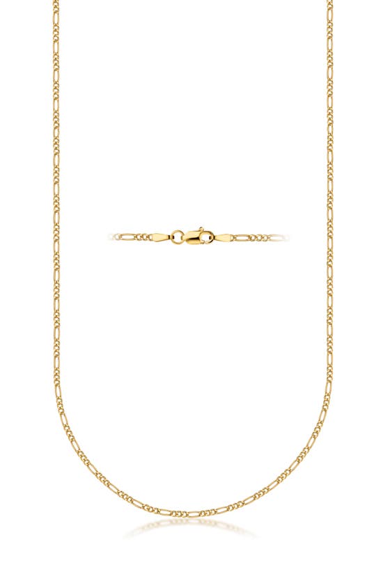 Best Silver Flat Figaro Link Necklace In Gold