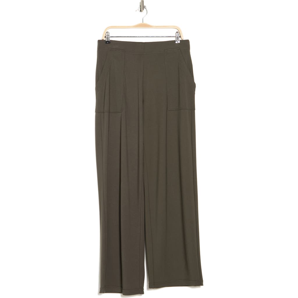 Max Studio Easy Wide Leg Pants In Loden-loden