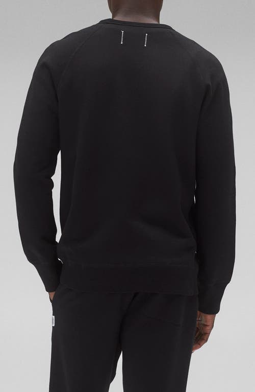 Reigning Champ Slim Fit Cotton French Terry Crewneck Sweatshirt In Black