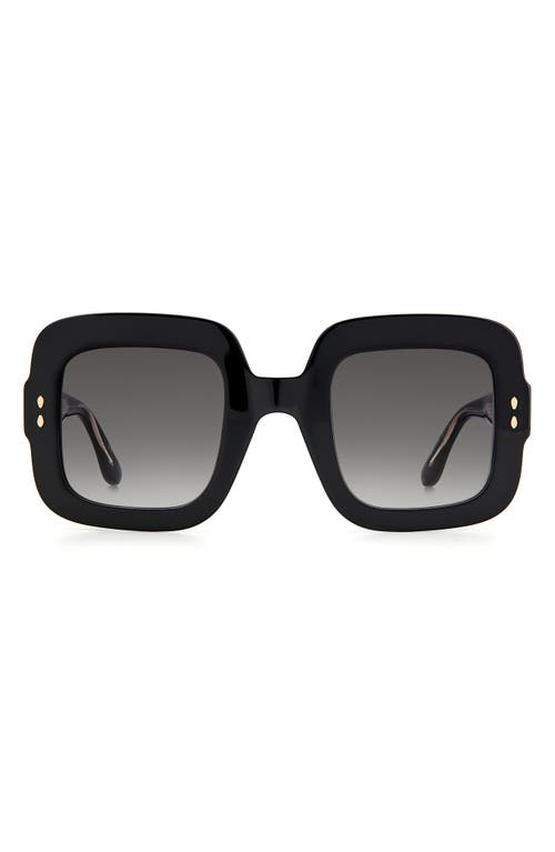 Isabel Marant 49mm Square Sunglasses In Black/grey Shaded