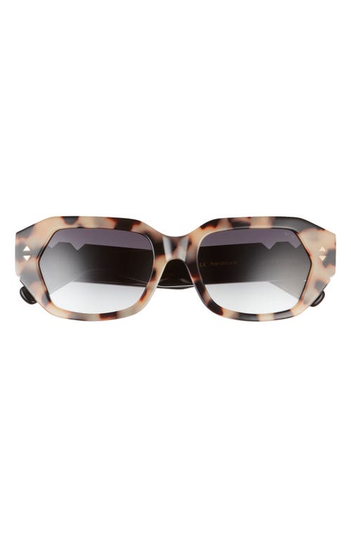 Small & Mighty 51.5mm Geometric Sunglasses in Cookies & Cream Grey