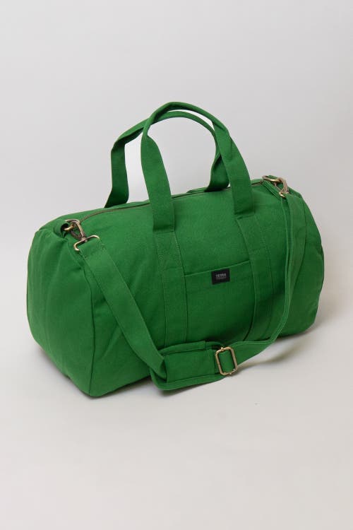 Terra Thread Organic Cotton Gym Bag In Moss Green