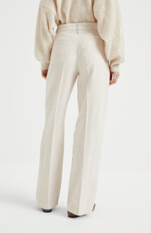 Shop Brunello Cucinelli Loose Straight Trousers In Ivory