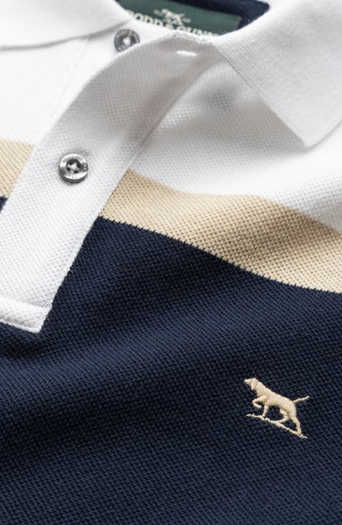 Shop Rodd & Gunn Whitby Colorblock Piqué Knit Polo In Navy