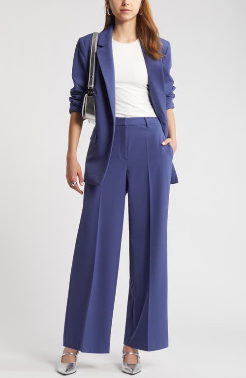 Open Edit Relaxed Fit Blazer In Blue Cobalt