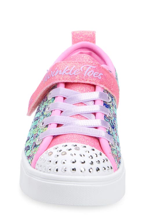 Skechers Kids' Twinkle Sparks Light-up Sneaker In Pink/multi