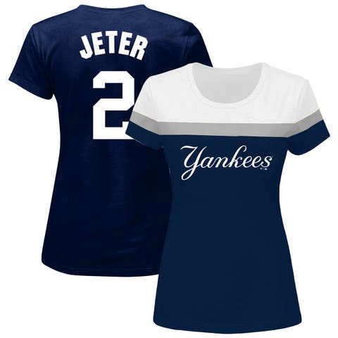 MLB Women's New York Yankees Derek Jeter Short Sleeve 5 Button