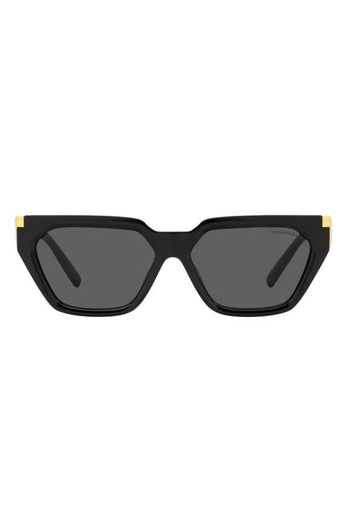 Tiffany & Co. 56mm Irregular Sunglasses in Black at Nordstrom
