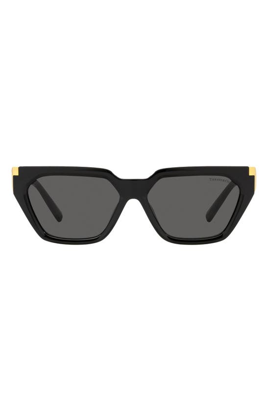 Tiffany & Co Tf4205u Branded-arm Irregular-frame Acetate Sunglasses In Black