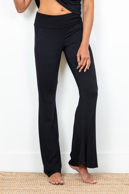Jjwinks Happy Hour Flare Lounge & Sleep Pants Petite In Black