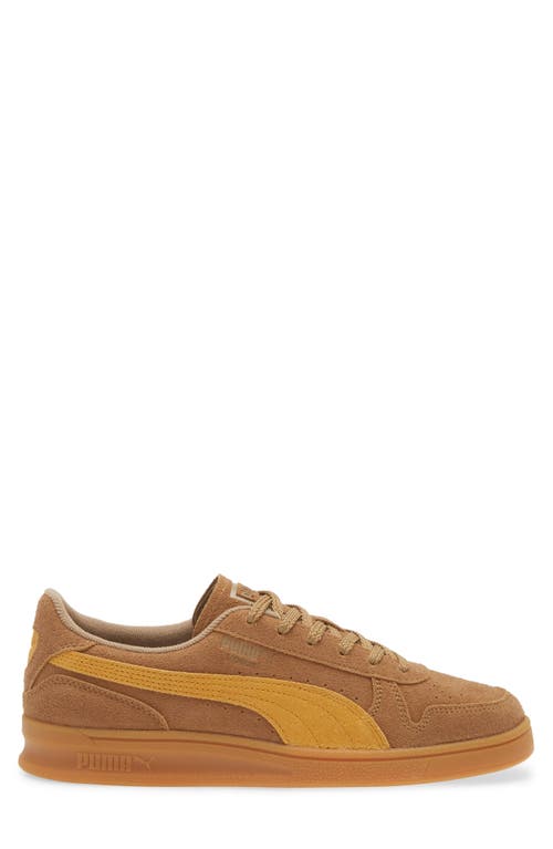 Shop Puma Indoor R-suede Sneaker In Chocolate Chip-sport Yellow