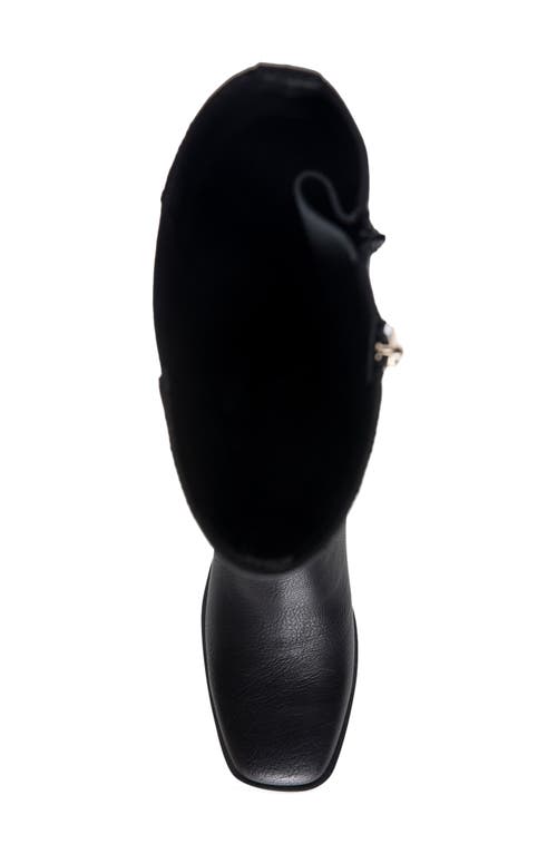 Aerosoles Daria Knee High Boot In Black Grainy Pu
