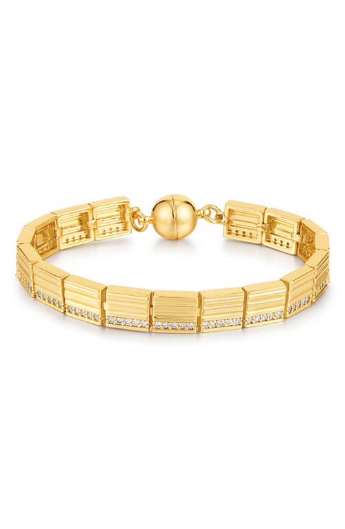 Luv AJ The Cruz Crystal Link Bracelet in Gold at Nordstrom