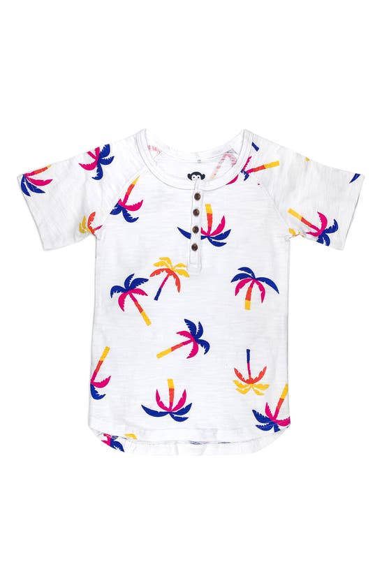 Appaman Kids' Clubhouse Henley Graphic Tee In White