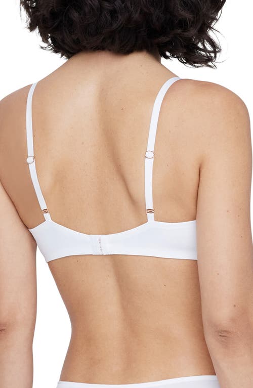 Skarlett Blue Minx Underwire Balconette T-shirt Bra In White/nyln