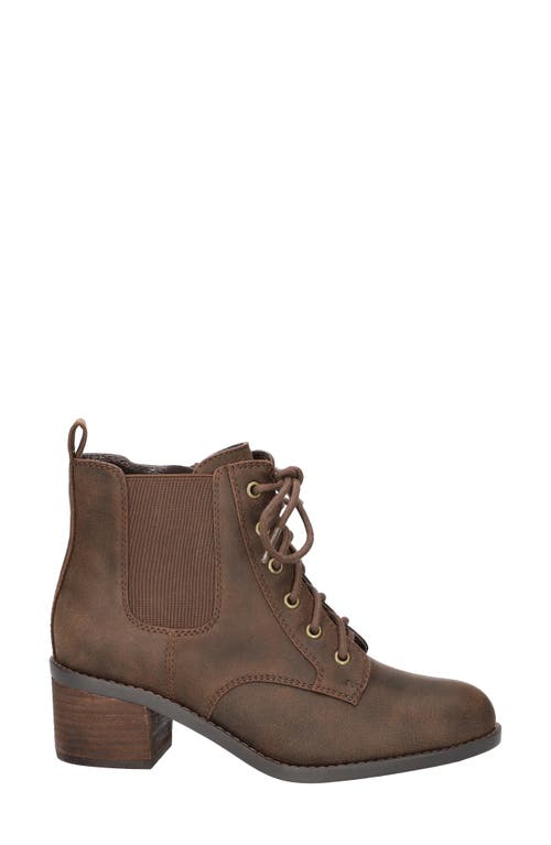 Bella Vita Bismark Lace-up Bootie In Brown