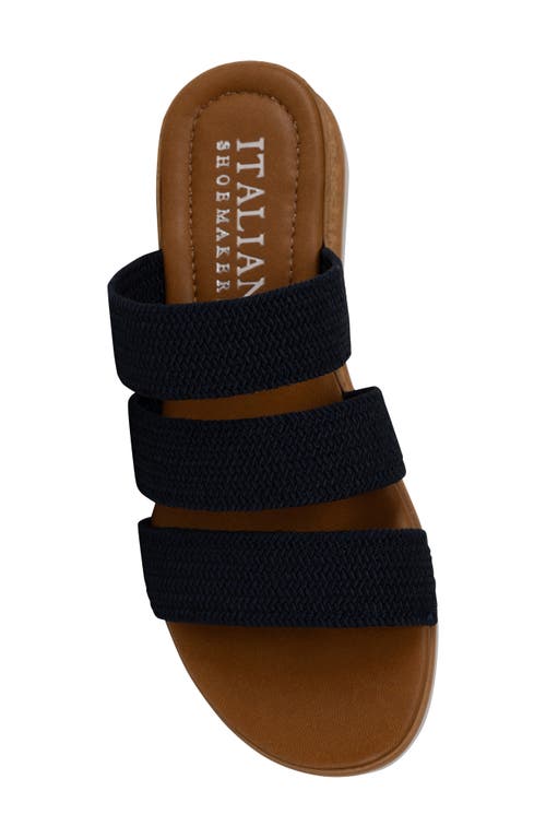 Italian Shoemakers Hylee Triple Band Sandal In Navy