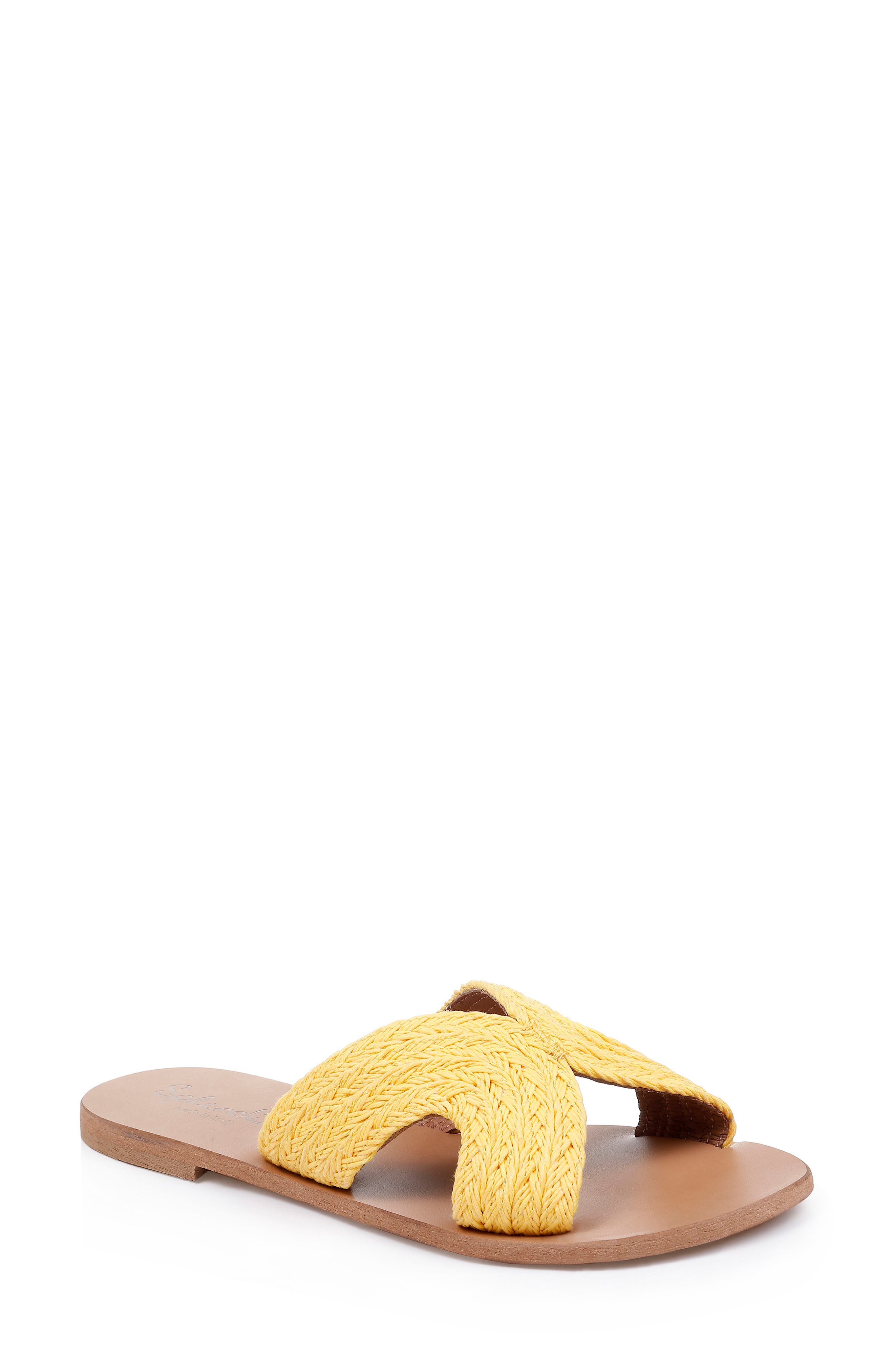 Splendid Sydney Woven Slide Sandal- Yellow