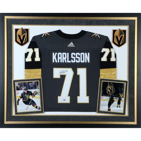 William Karlsson Vegas Golden Knights Autographed 8 x 10 Black Jersey  Shooting Photograph
