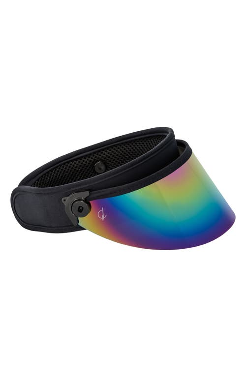 Shop Bluestone Sunshields Shorty Lux Visor In Black/rainbow