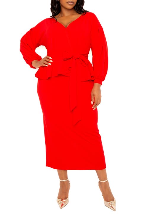 Red Plus Size Dresses for Women