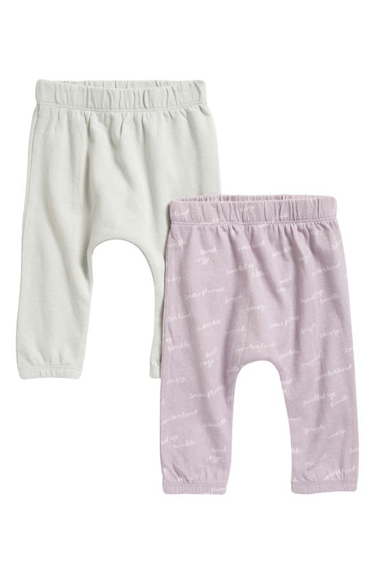Nordstrom Babies' Assorted 2-pack Cotton Joggers Set In Winter Words Pack