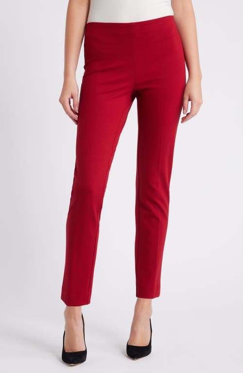 Shop Anne Klein Hollywood Waist Slim Fit Pants In Titian Red