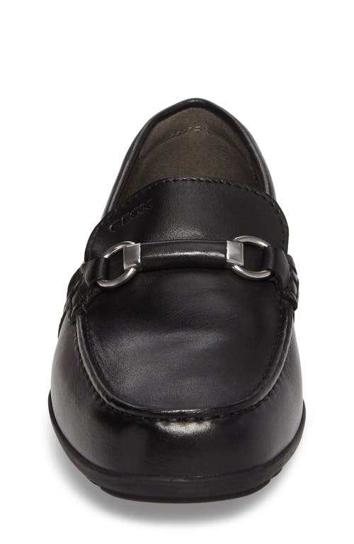 Geox Fast 3 Bit Loafer In Black/black