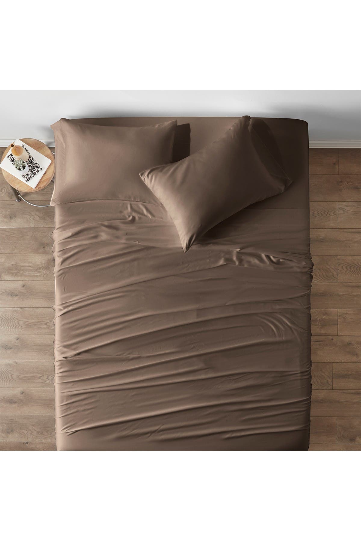 Ienjoy Home The Home Spun Brown 4-piece Luxury Bed Sheet Set In Medium Brown