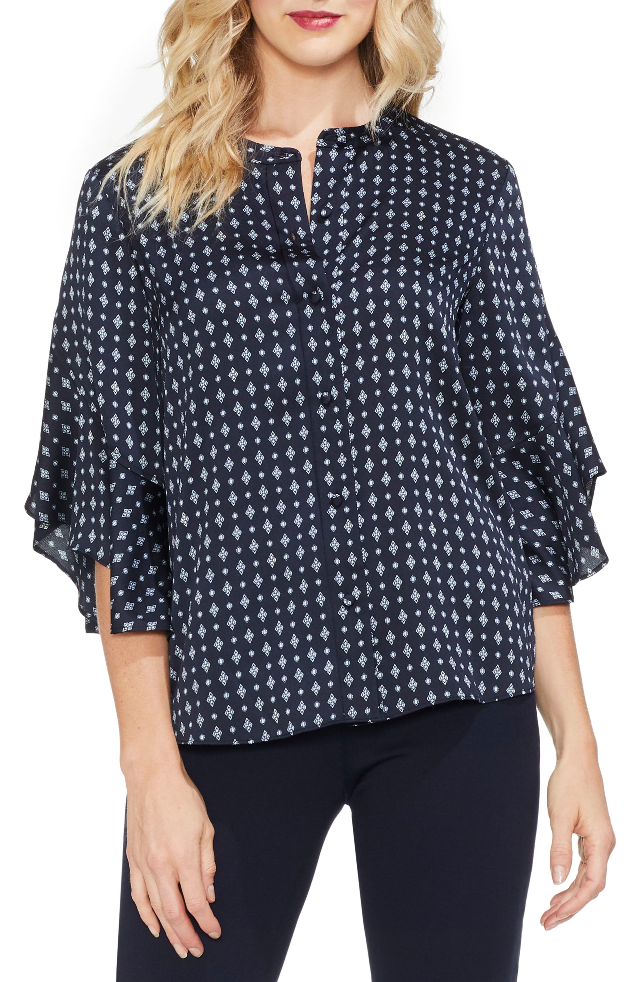 vince camuto ruffle sleeve top