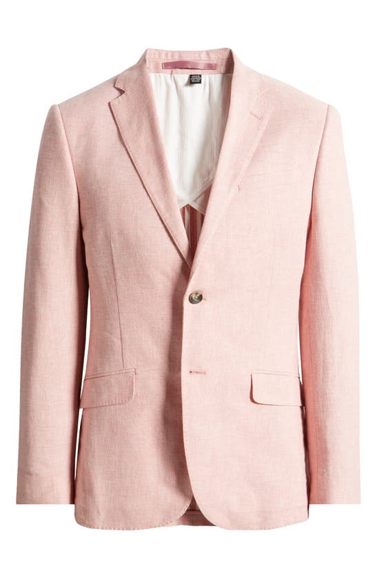 Shop Ted Baker Damaskj Slim Fit Linen & Cotton Sport Coat In Light Pink