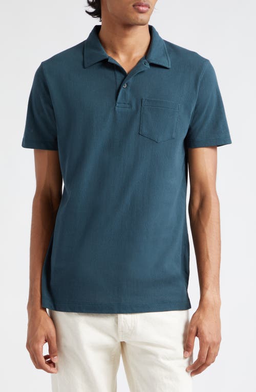 Sunspel Men's Riviera Cotton Polo Peacock at Nordstrom,