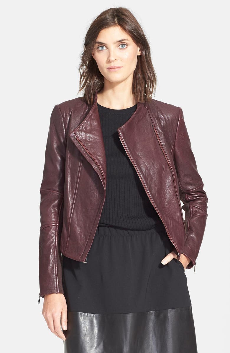 Asymmetric Leather Jacket