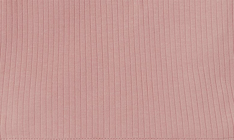 Mori Rib Fitted Two-piece Pajamas In Ribbed Rose