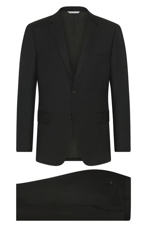 Ice Super 130s Wool Suit in Black
