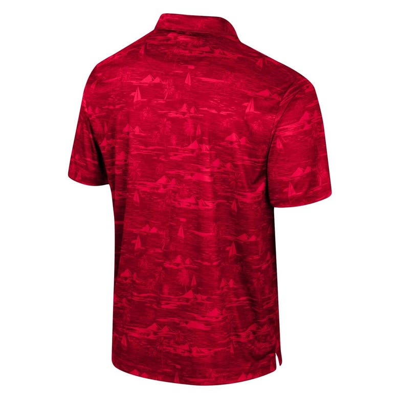 Shop Colosseum Red Louisville Cardinals Daly Print Polo