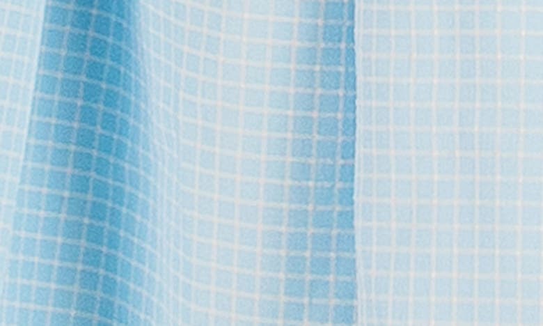 Popatu Kids' Grid Lace Trim Dress In Blue