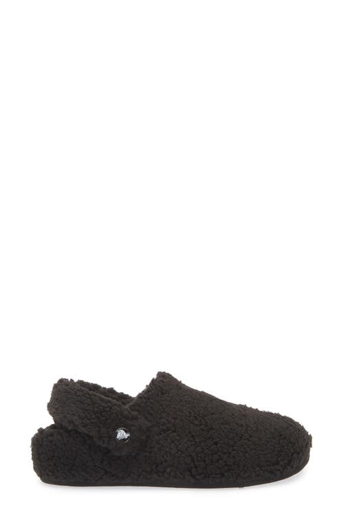 Crocs Classic Cozzzy Faux Fur Slipper Clog In Black