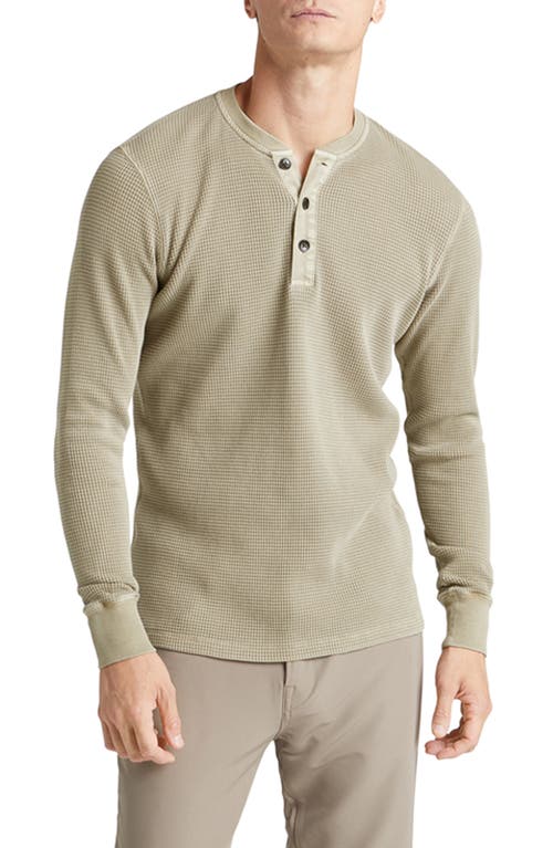 Goodlife Waffle Stitch Thermal Henley in Timber 