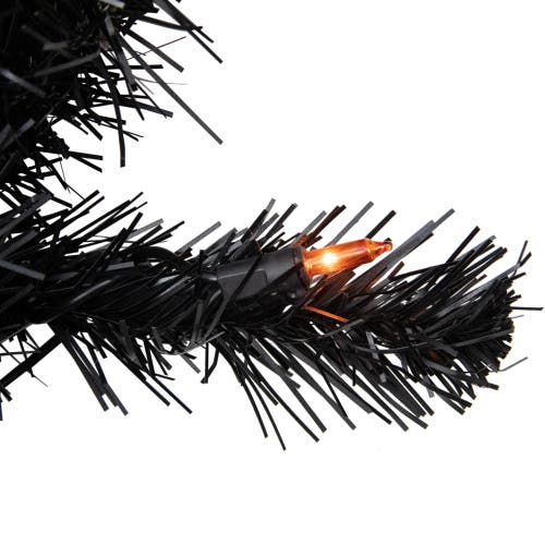 Northlight Pre-lit Noble Spruce Artificial Halloween Wreath In Black