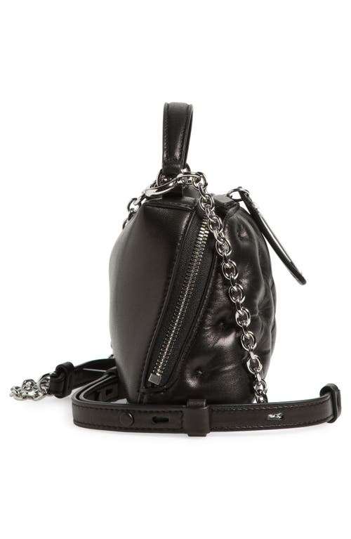 Shop Maison Margiela Glam Slam Trapezoid Leather Top Handle Bag In Black