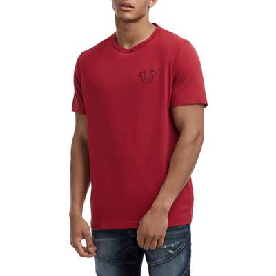 True Religion Brand Jeans Barbed Wire Logo T-Shirt, Red