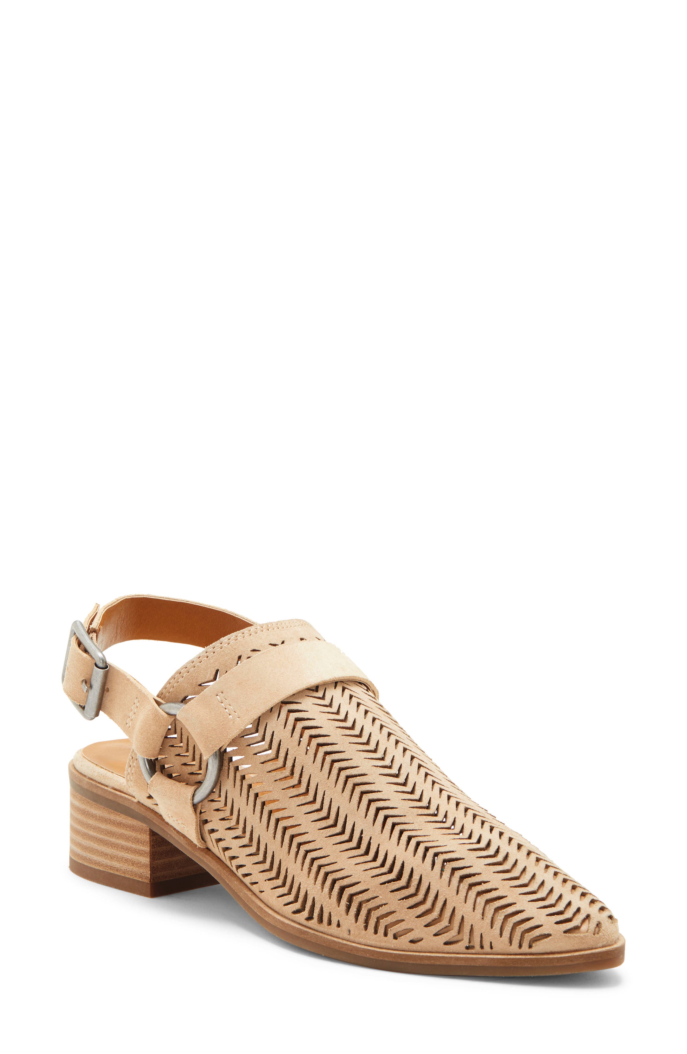 Women's Lucky Brand Kaedey Cutout Slingback Bootie, Size 5.5 M - Beige