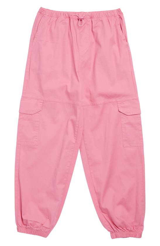 Shop Ymi Kids' Poplin Parachute Joggers In Pink Haze