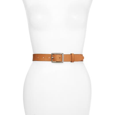 Rag & Bone Boyfriend Leather Belt, Caramel