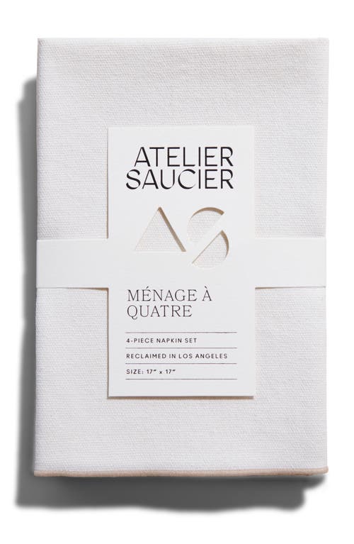 Shop Atelier Saucier Cream Set Of 4 Napkins